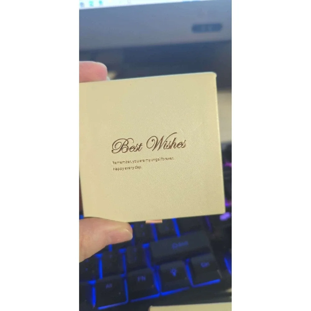 Rose Gold Engraved Compact Mirror To My‎ Beautiful Wife Gift with Box